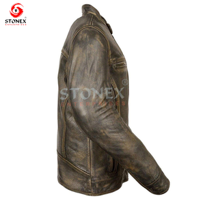 <b>Men's</b> PU Leather <b>Jacket</b> Factory-Made Slim Fit Casual Wear Soft Stand Collar Most Selling Plus Size <b>Winter</b> <b>Jacket</b> <b>on</b> <b>Sale</b> - Product Image 3