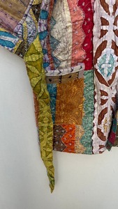 Handmade Winter Women's Kantha <b>Kimono</b> Robe Cutwork Puffer <b>Jacket</b> Design Perfect Streetwear and Mom's Gift - Product Image 3