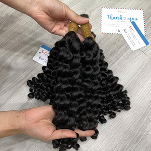 2025 Offre Spéciale de cheveux bruts faisceaux cuticule aligné sans enchevêtrement sans perte de vapeur vague profonde cheveux en vrac pour le tressage en gros - Product Image 5
