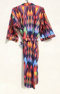 Kimono de algodón unisex Ikat con estampado de Tigre, albornoz térmico de estilo indio, opción de talla grande para hombres, ropa de dormir para fiesta en la playa - Product Image 4