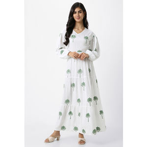 Nouvelle promotion robe pour femme OEM ODM manches longues style chic robe longue pour femme avec broderie lors de la vente en gros de la fabrication - Product Image 1