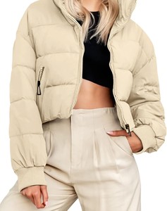 Chaquetas de burbujas hinchadas, ropa de invierno transpirable para mujer, chaquetas de burbujas con cremallera de invierno acolchadas para mujer, OEM personalizado - Product Image 1