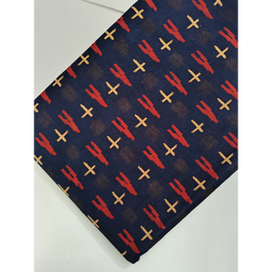 ผ้าพิมพ์ลายด้วยมือสำหรับชุดเดรสผ้าทออินเดีย2024ดีไซน์ทันสมัย - Product Image 1