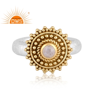 Best Selling Fine Sterling <b>Silver</b> Natural Rainbow Moon Stone Gemstone <b>Statement</b> <b>Ring</b> Custom Jewelry For Women Gift For Her - Product Image 3