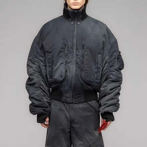 Chaqueta cortavientos de invierno personalizada de alta calidad para hombre con bolsillo con cremallera, chaqueta para hombre - Product Image 2