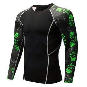 Abordable Rash Guards Pour Hommes Sublimation Imprimé Col Rond Slim Fit Workout Wear Compression Shirts sur Très Bon Marché Prix - Product Image 1