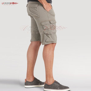 Pantalones cortos cargo para hombre de corte relajado con cintura fácil de ajustar y tela resistente, pantalones cortos cargo de mezcla de algodón para hombre - Product Image 4