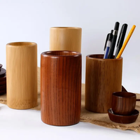 Porte-stylo de qualité supérieure avec accent en bois Boîte de rangement de bureau Idéal pour les espaces de travail de décoration de bureau élégants Organisé Meilleurs porte-stylos