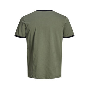 T-shirts pour hommes à col montant, impression personnalisée de logo unisexe, qualité supérieure, poids lourd, 100% coton, respirant, séchage rapide, manches courtes - Product Image 2