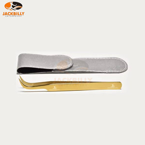 Pince à cils Jackbilly Enterprises JB-DT-1581, revêtement doré, acier inoxydable, emballages personnalisés - Product Image 4