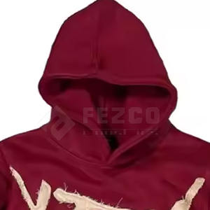 Sudaderas con capucha bordadas desgastadas de invierno para hombre hechas en Pakistán 2023 venta al por mayor de alta calidad 100% algodón transpirable personalizable - Product Image 3