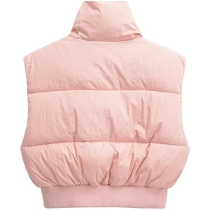 OEM Wholesale Men's Quilted Padded <b>Puffer</b> Vest Sleeveless Winter <b>Crop</b> Top Light Weight <b>Jacket</b> Cotton Filling Custom Short Length - Product Image 2