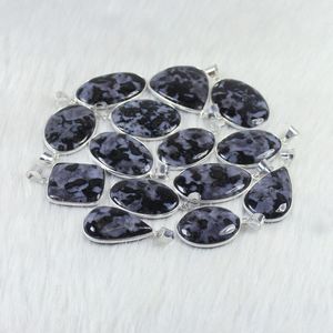 Collar con colgante de bisel de piedras preciosas de jaspe Gabbro púrpura, joyería al por mayor a granel de moda, dijes para encontrar - Product Image 2