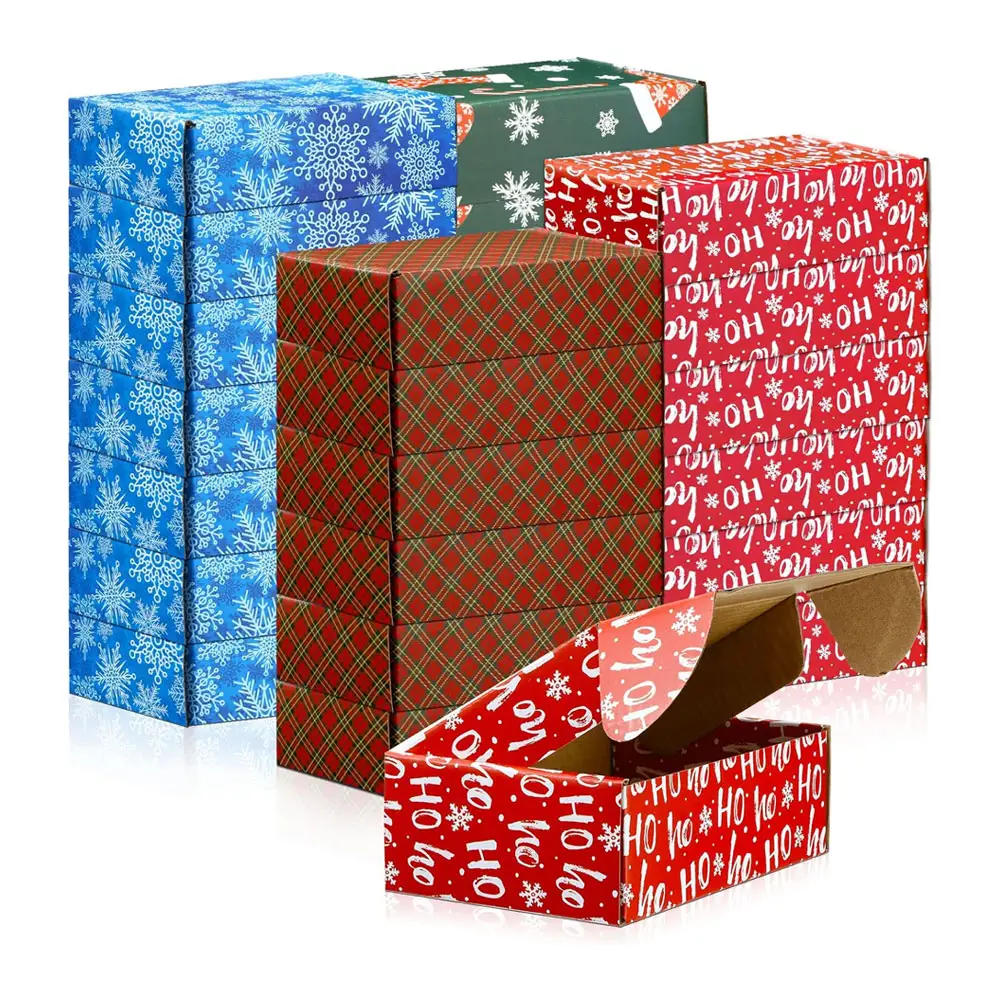 Kerst Recyclebare Golfkartonnen Doos Mailers Kleine Verzenddozen Kleine Zakelijke Verpakking Levert Kartonnen Geschenkdozen