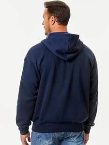 เสื้อฮู้ดลำลองสำหรับผู้ชาย, เสื้อฮู้ดแบบสวมหัวระบายอากาศได้ดีผ้าฝ้ายสีพื้น100% - Product Image 5