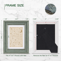 Cadre photo en bois avec plexiglas, vente en gros, cadre photo de bureau en bois MDF, lot de 3, 8x10 pouces, couvercle en plastique, pour table