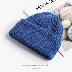 หมวกบีนนี่ไหมพรมอะคริลิก 100% สีพื้นคุณภาพสูง ปรับแต่งได้ สำหรับผู้ชาย ใส่ในฤดูหนาว แฟชั่นทันสมัย ลายพิมพ์ - Product Image 5