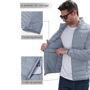 Chaqueta de Invierno para Hombre, Resistente, Ligera, Transpirable, con Exterior de Nailon, Resistente al Viento y al Agua, con Puños y Dobladillo Aislantes para el Frío - Product Image 5