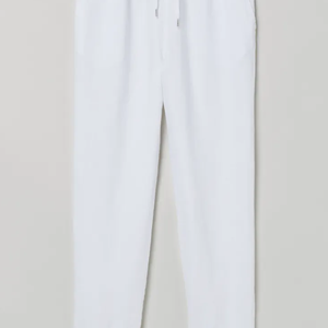 ชุดเสื้อและกางเกงผู้หญิงสำหรับฤดูร้อน ผ้าแคนวาสผสมโพลีเอสเตอร์/คอตตอน แต่งลูกไม้ด้านข้าง ลายทาง ระบายอากาศได้ดี เป็นมิตรกับสิ่งแวดล้อม ทรงขาตรง สีปรับแต่งได้ - Product Image 6