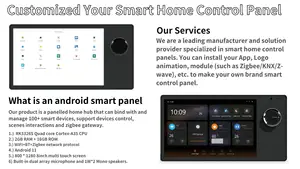 Akıllı ev aletleri için ZigBee ve ODM KNX/z-wave yüklemek için özelleştirilmiş 8 "akıllı ev kontrol ağ geçidi desteği