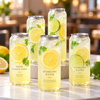 Boîtes de boissons en PET transparentes avec logo personnalisé, boîtes de soda en plastique transparentes vides avec couvercles faciles à ouvrir pour l'emballage des boissons gazeuses