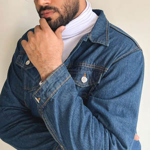 Veste en jean personnalisée de qualité supérieure pour hommes Service OEM avec logo et étiquette Support au Pakistan - Product Image 3