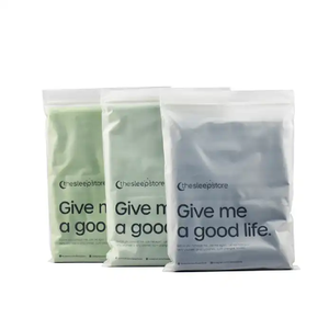 Bolsa con cierre de cremallera de PE reciclable personalizada, embalaje de té a prueba de humedad, almacenamiento de alimentos grandes, ropa sellada con calor, PET hecho con envío - Product Image 3