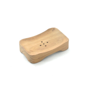 Jaboneras de madera para baño/Barra de ducha Jabonera con bandeja autodrenante Color madera natural - Product Image 1