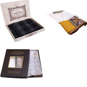 Orange Beige Plaid Jacquard <b>Men's</b> Customized <b>Man</b> Made Silk Scarf Ready <b>in</b> Stock for Wholesale Bulk Order 2023 New Collection - Product Image 4