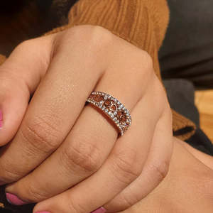 Anillo de Plata de Ley con Símbolo de Amor Infinito de Hallmark, en Oro Rosa, para Compromiso - Product Image 2