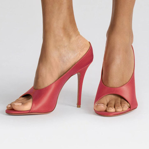 Sandales roses à talons aiguilles élégantes à bout ouvert pour femmes Chaussures en cuir de fête à la mode à lacets respirantes en <span class=keywords><strong>petit</strong></span> lot pour l'été - Product Image 4