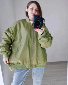 Veste bomber décontractée pour femme, nouvelle collection hiver, col roulé, avec poche zippée, respirante, en tricot, doublure en laine et nylon - Product Image 5