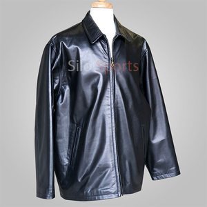 แจ็คเก็ตหนังวัวแท้สีดำสำหรับผู้ชาย ยอดขายดีที่สุดจากโรงงานผู้ผลิต (OEM)  ขั้นต่ำในการสั่งซื้อน้อย คุณภาพสูง 100% ขายส่งสำหรับฤดูหนาว กันน้ำ ให้ความอบอุ่น เหมาะสำหรับขี่มอเตอร์ไซค์ - Product Image 5