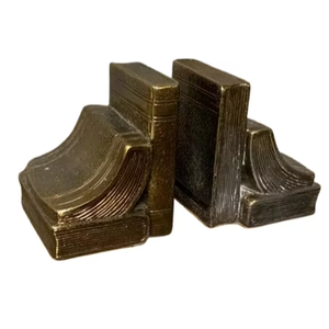 คู่ของหนังสือทองเหลือง Bookends, ทองเหลืองหนักซ้อนหนังสือ Bookends - Product Image 1