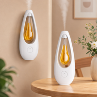 Humidificateur d'air 50 ml, diffuseur d'huiles essentielles à 4 réglages, 500 m² Diffuseur d'arômes portable mini pour chambre à coucher