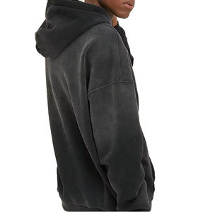 Custom Acid Wash <b>Tie</b> Dye Men's Winter Hoodie Oversized Heavyweight Knitted 100% Cotton Fleece <b>Vintage</b> Sun Faded Distressed OEM - Product Image 2