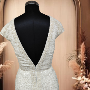 Wholesale Top Grade Premium Finish Polyester Mermaid Gown With Modern Shape and Long Length Ultra Smooth for Wedding Party Use - Product Image 3