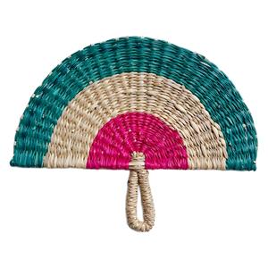 Abanicos de mano de lujo tejidos con hierba marina, decoración para hoteles y resorts, adornos ecológicos para colgar en la pared, abanicos de hierba marina - Product Image 3