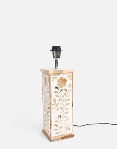 High Quality Chevron Pattern Bone Inlay Decorative Table <b>Lamp</b> Resin Table <b>Lamp</b> for Living Room <b>Electric</b> Power Supply Metal Shade - Product Image 3