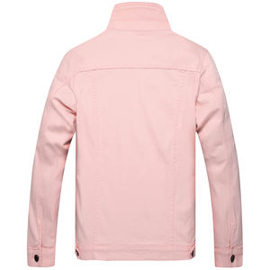 Derniers modèles de vestes en jean pour hommes Vestes en jean couleur claire à manches longues avec logo personnalisé - Product Image 2