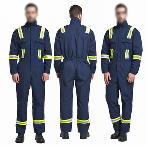 Ropa de trabajo ignífuga con logotipo personalizado, ropa de seguridad, mono reflectante, resistente al agua, ignífugo, hecho de poliéster, algodón, nailon - Product Image 6