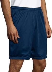 Pantalones cortos de baloncesto de malla de poliéster de doble capa personalizados de OEM, punto transpirable, salida de fábrica, bolsillo en blanco colorido - Product Image 4