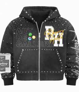 2025 nuevo diseño Drop Shoulder Hoodie fabricantes en blanco 100% algodón de gran tamaño impreso ácido lavado sudaderas con capucha - Product Image 5