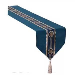 Haute qualité 100% pur coton chemin de Table approvisionnement en vrac blanc fête de mariage brodé fleur imprimé motif tissé Techniques - Product Image 6