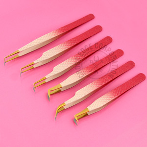Custom Fiber Tip Lash Tweezers Set 45° & 90° Boot Volume Eyelash Extension Tweezers Stainless Steel Professional <b>Tool</b> - Product Image 1
