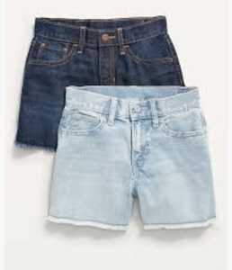 Pantalones cortos de mezclilla azul sólido antiarrugas ecológicos de alta calidad para mujer - Product Image 3