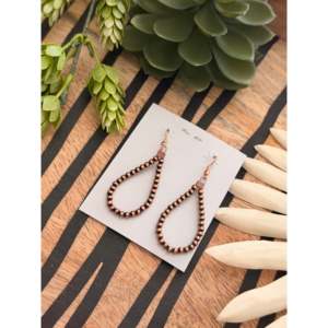Pendientes Colgantes de Perlas Navajo de Cobre de 3MM Hechos a Máquina con Diseño de Gota de Agua - Product Image 4