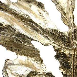 Sculpture de feuille en métal de grande taille pour le plancher, la maison et les hôtels, l'ornement décoratif de sculpture de galvanoplastie en métal abstrait - Product Image 2