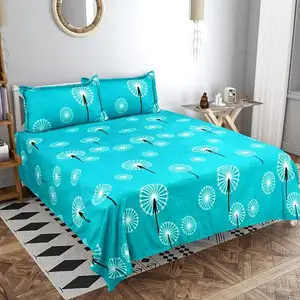 孟加拉国供应商OEM服务特大号床单套装超细纤维棉便宜定制设计豪华印花床单