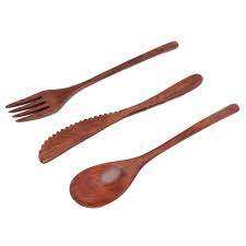 Utensilios y accesorios de cocina desechables Juego de cubiertos de madera natural Diseñador y hecho a mano Uso principalmente en restaurantes Hoteles - Product Image 5